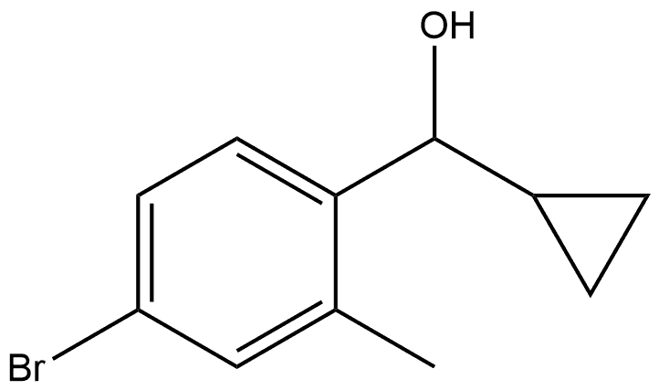 4-Bromo-α-cyclopropyl-2-methylbenzenemethanol Structure