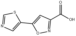 3-Isoxazolecarboxylic acid, 5-(5-thiazolyl)- Structure