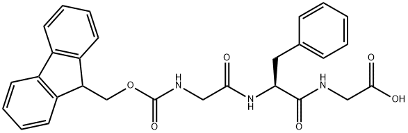 Glycine, N-[N-[N-[(9H-fluoren-9-ylmethoxy)carbonyl]glycyl]-L-phenylalanyl]- (9CI) Structure