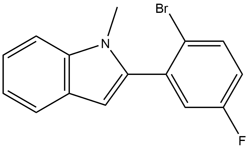 2-(2-Bromo-5-fluorophenyl)-1-methylindole Structure