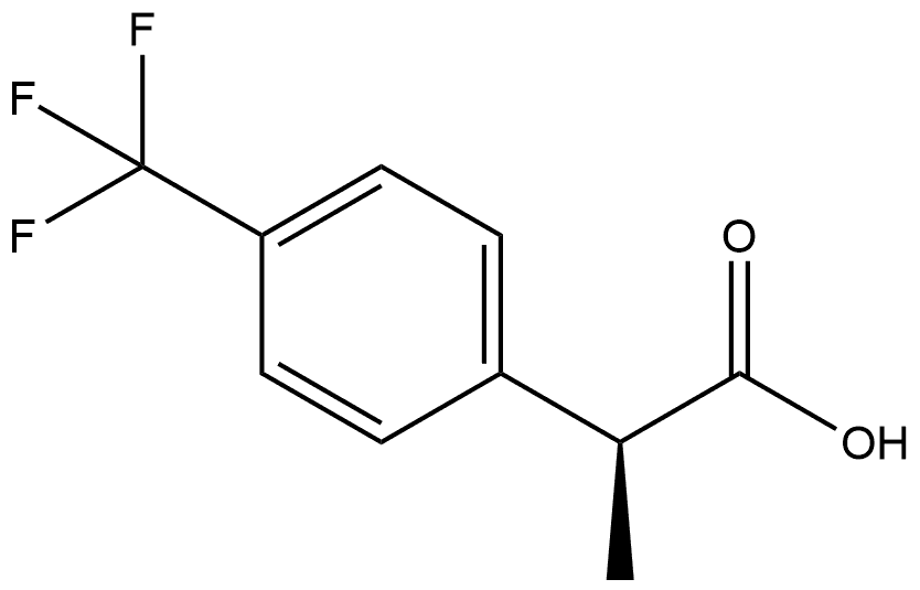 Benzeneacetic acid, α-methyl-4-(trifluoromethyl)-, (αS)- Structure