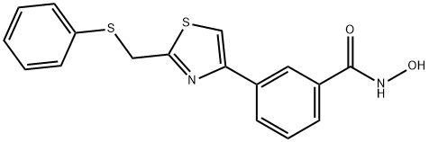 N-Hydroxy-3-[2-[(phenylthio)methyl]-4-thiazolyl]benzamide Structure