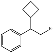 (2-bromo-1-cyclobutylethyl)benzene Structure