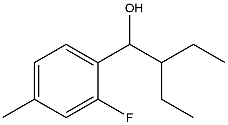 α-(1-Ethylpropyl)-2-fluoro-4-methylbenzenemethanol Structure