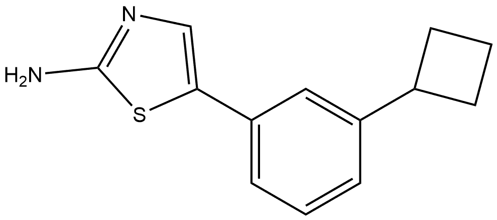 5-(3-Cyclobutylphenyl)thiazol-2-amine Structure