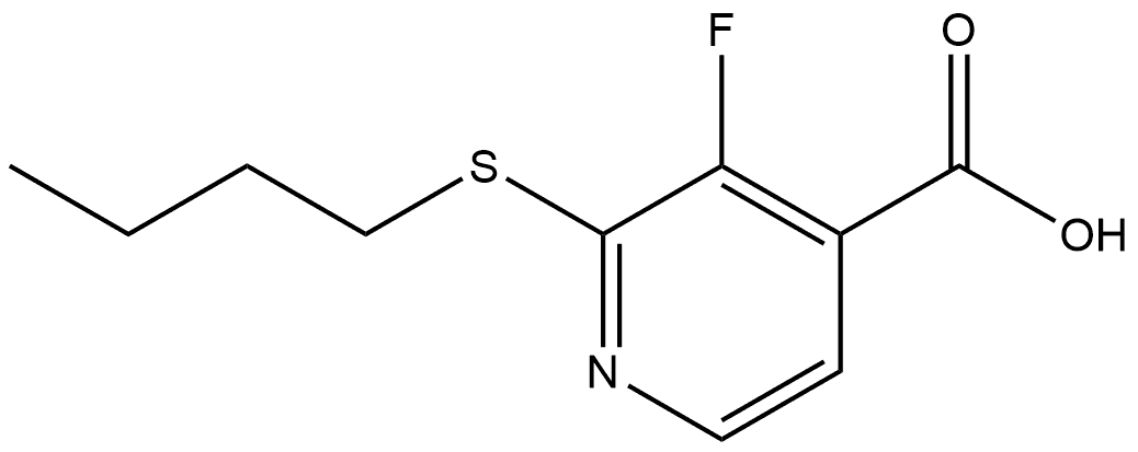 2-(Butylthio)-3-fluoro-4-pyridinecarboxylic acid Structure