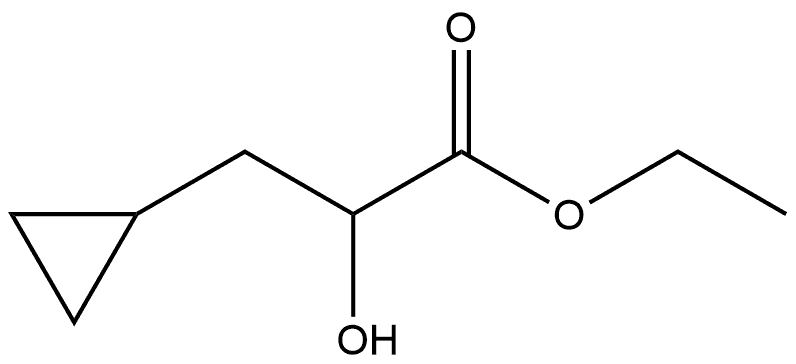 Cyclopropanepropanoic acid, α-hydroxy-, ethyl ester Structure