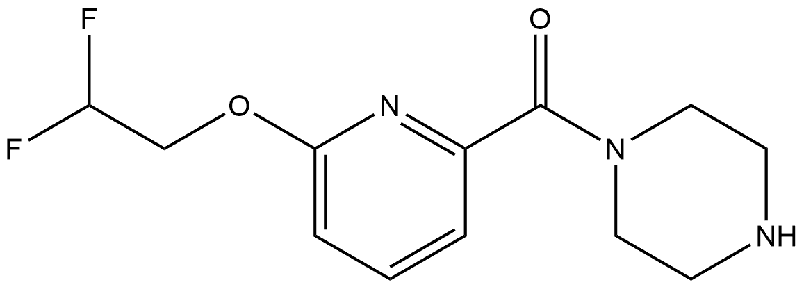 6-(2,2-Difluoroethoxy)-2-pyridinyl]-1-piperazinylmethanone Structure