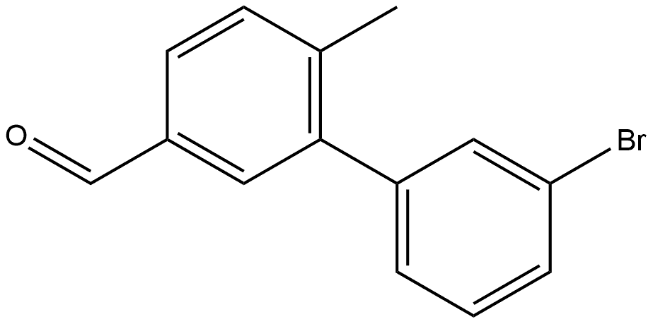 3'-Bromo-6-methyl[1,1'-biphenyl]-3-carboxaldehyde Structure