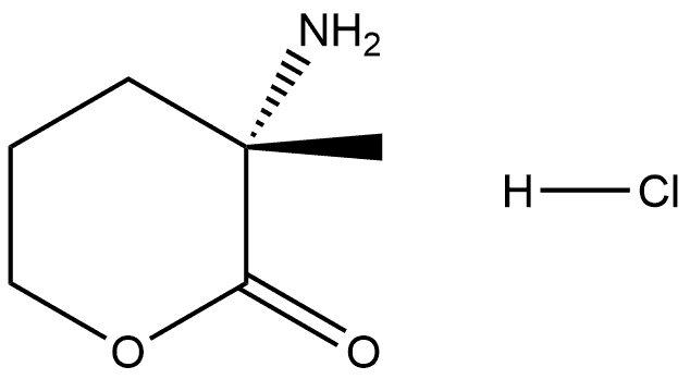 (S)-3-amino-3-methyltetrahydro-2H-pyran-2-one hydrochloride Structure