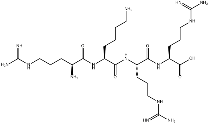 (2S)-2-[[(2S)-2-[[(2S)-6-Amino-2-[[(2S)-2-amino-5-(diaminomethylideneamino)pentanoyl]amino]hexanoyl]amino]-5-(diaminomethylideneamino)pentanoyl]amino]-5-(diaminomethylideneamino)pentanoic acid Structure