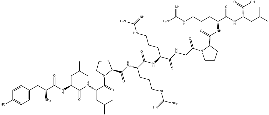 L-Leucine, L-tyrosyl-L-leucyl-L-leucyl-L-prolyl-L-arginyl-L-arginylglycyl-L-prolyl-L-arginyl- Structure