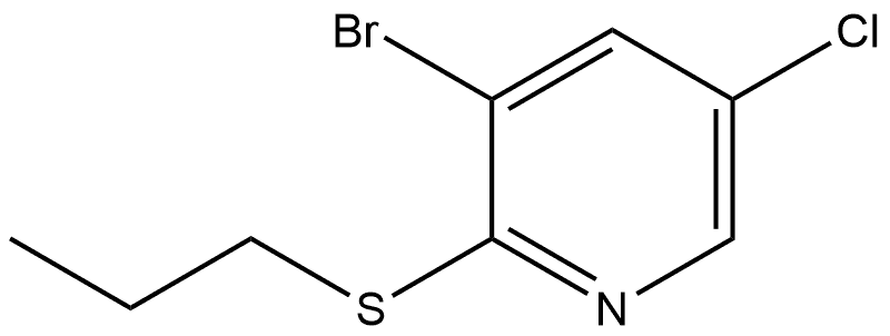 3-bromo-5-chloro-2-(propylthio)pyridine Structure