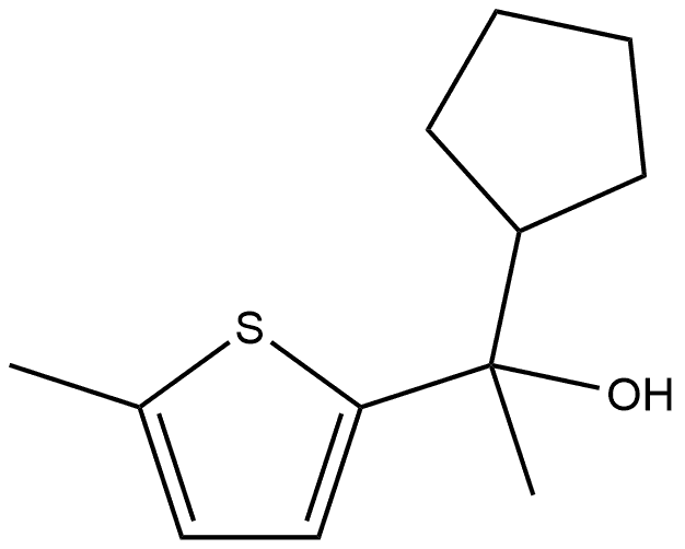 α-Cyclopentyl-α,5-dimethyl-2-thiophenemethanol Structure