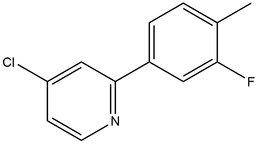 4-Chloro-2-(3-fluoro-4-methylphenyl)pyridine Structure