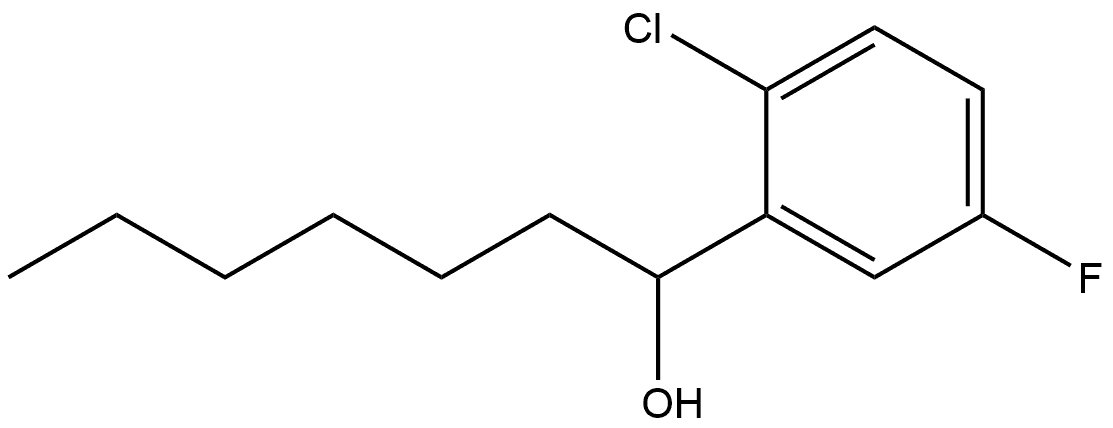 2-Chloro-5-fluoro-α-hexylbenzenemethanol Structure