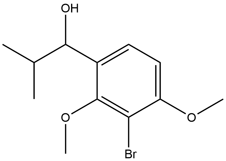 3-Bromo-2,4-dimethoxy-α-(1-methylethyl)benzenemethanol Structure