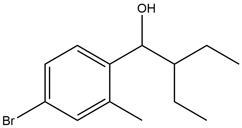 4-Bromo-α-(1-ethylpropyl)-2-methylbenzenemethanol Structure