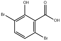 Benzoic acid, 3,6-dibromo-2-hydroxy- Structure