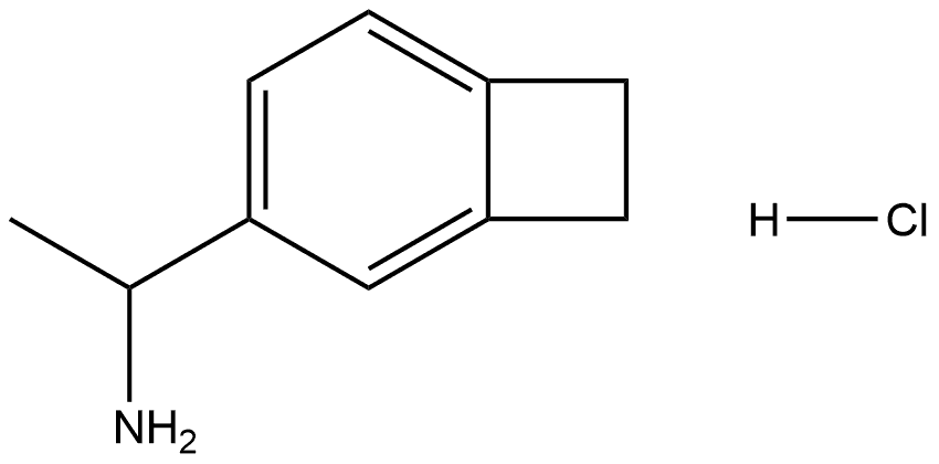 1-(bicyclo[4.2.0]octa-1,3,5-trien-3-yl)ethan-1-amine hydrochloride 구조식 이미지