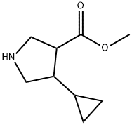 3-Pyrrolidinecarboxylic acid, 4-cyclopropyl-, methyl ester Structure