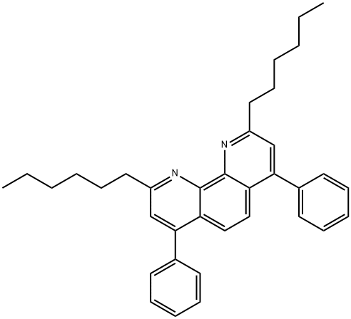 1,10-Phenanthroline, 2,9-dihexyl-4,7-diphenyl- Structure