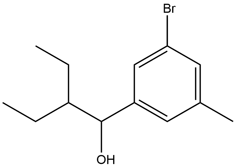 3-Bromo-α-(1-ethylpropyl)-5-methylbenzenemethanol Structure