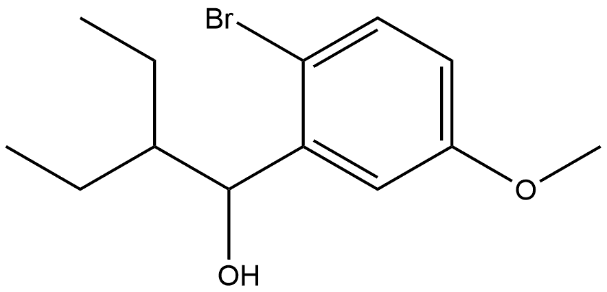 2-Bromo-α-(1-ethylpropyl)-5-methoxybenzenemethanol Structure