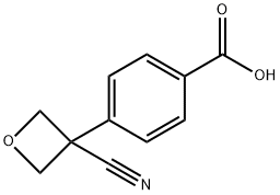4-(3-Cyanooxetan-3-yl)benzoic acid Structure