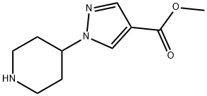 1H-Pyrazole-4-carboxylic acid, 1-(4-piperidinyl)-, methyl ester Structure