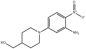[1-(3-Amino-4-nitrophenyl)piperidin-4-yl]methanol 구조식 이미지