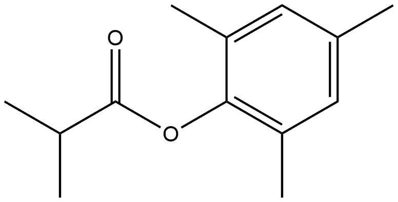 2,4,6-Trimethylphenyl 2-methylpropanoate Structure