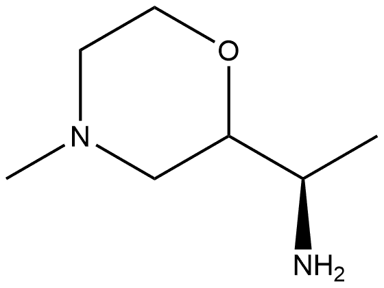 2-Morpholinemethanamine,α,4-dimethyl-,(αR)- Structure