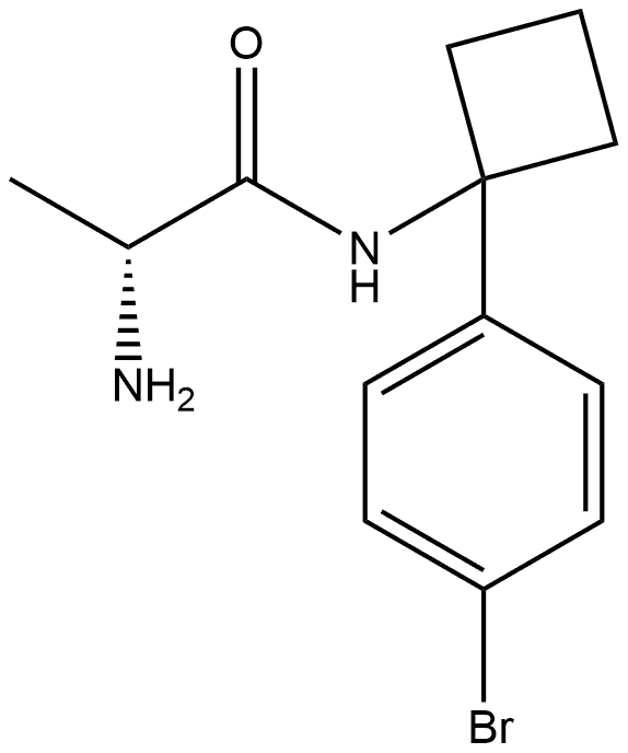 (2R)-2-Amino-N-1-(4-bromophenyl)cyclobutylpropanamide Structure