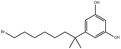 1,3-Benzenediol, 5-(7-bromo-1,1-dimethylheptyl)- 구조식 이미지