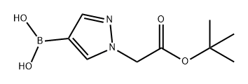 1H-Pyrazole-1-acetic acid, 4-borono-, 1-(1,1-dimethylethyl) ester Structure