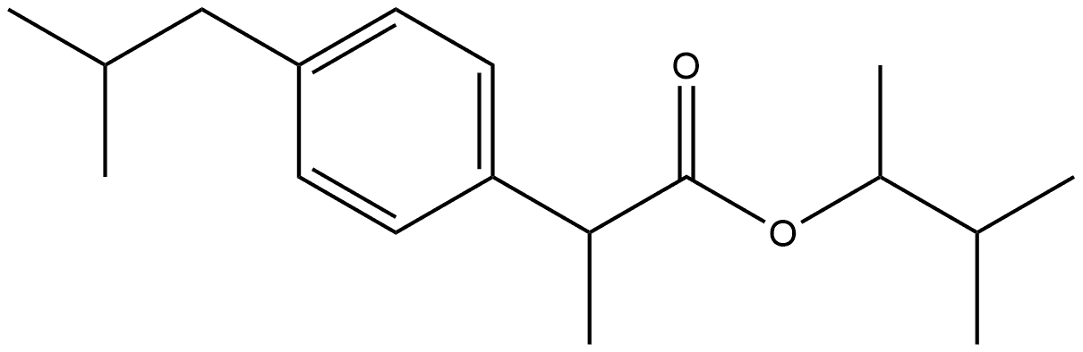 1,2-Dimethylpropyl α-methyl-4-(2-methylpropyl)benzeneacetate Structure