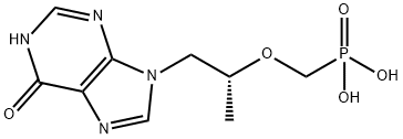 Phosphonic acid, [[(1R)-2-(1,6-dihydro-6-oxo-9H-purin-9-yl)-1-methylethoxy]methyl]- Structure