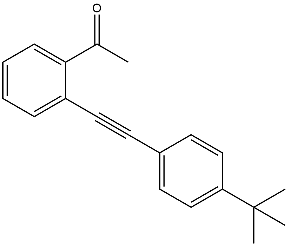 1-[2-[2-[4-(1,1-Dimethylethyl)phenyl]ethynyl]phenyl]ethanone Structure