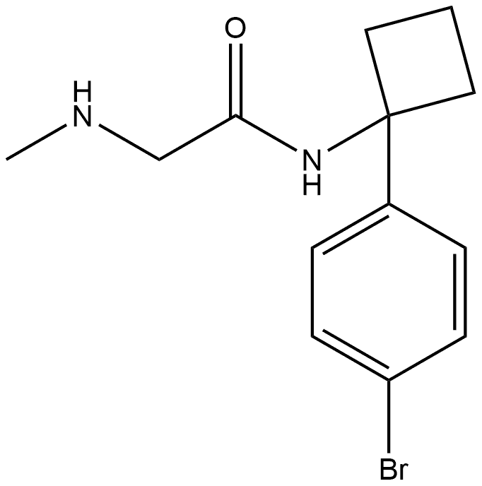 N-1-(4-Bromophenyl)cyclobutyl-2-(methylamino)acetamide Structure