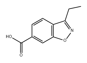 1,2-Benzisoxazole-6-carboxylic acid, 3-ethyl- Structure