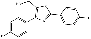 (2,4-Bis(4-fluorophenyl)thiazol-5-yl)methanol 구조식 이미지