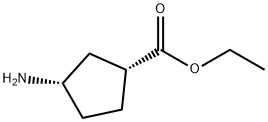 Cyclopentanecarboxylic acid,3-amino-,ethyl ester,(1R,3S)- Structure