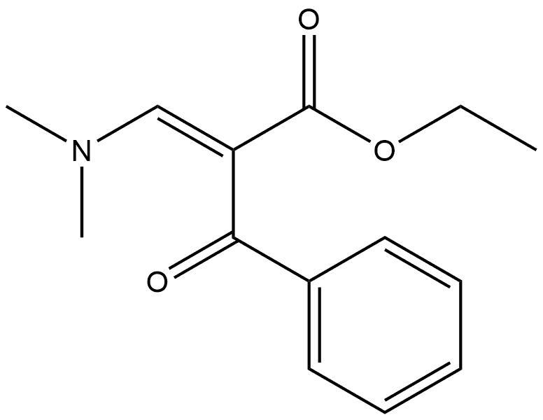 Benzenepropanoic acid, α-[(dimethylamino)methylene]-β-oxo-, ethyl ester, (αE)- Structure