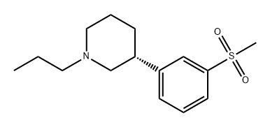 Piperidine, 3-[3-(methylsulfonyl)phenyl]-1-propyl-, (3R)- Structure