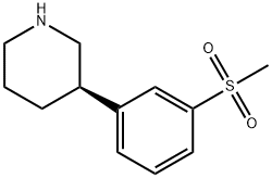 Piperidine, 3-[3-(methylsulfonyl)phenyl]-, (R)- Structure