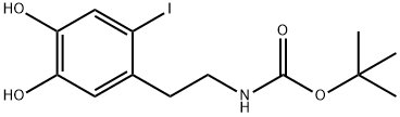 Carbamic acid, N-[2-(4,5-dihydroxy-2-iodophenyl)ethyl]-, 1,1-dimethylethyl ester Structure