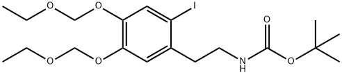 Carbamic acid, N-[2-[4,5-bis(ethoxymethoxy)-2-iodophenyl]ethyl]-, 1,1-dimethylethyl ester Structure
