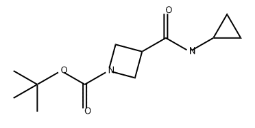 1-Azetidinecarboxylic acid, 3-[(cyclopropylamino)carbonyl]-, 1,1-dimethylethyl ester Structure