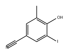 Benzonitrile, 4-hydroxy-3-iodo-5-methyl- Structure